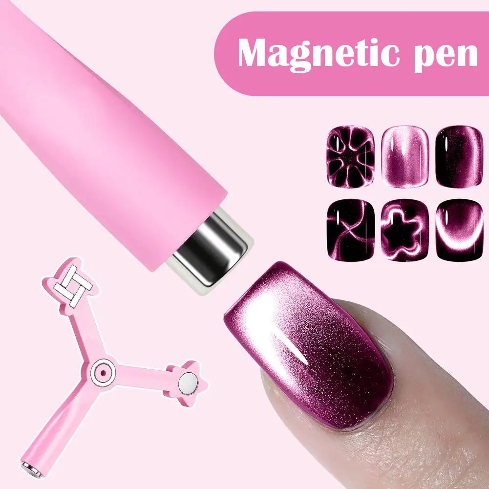 4-in-1 Cat Eye Magnet Nail Art Tool | Multi-Style Magnetic Stick