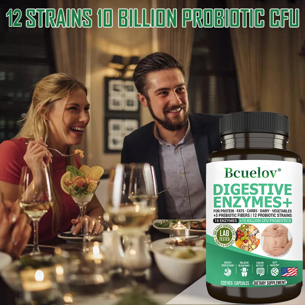 Probiotic Capsules 10B CFU | Prebiotics & Digestive Enzymes