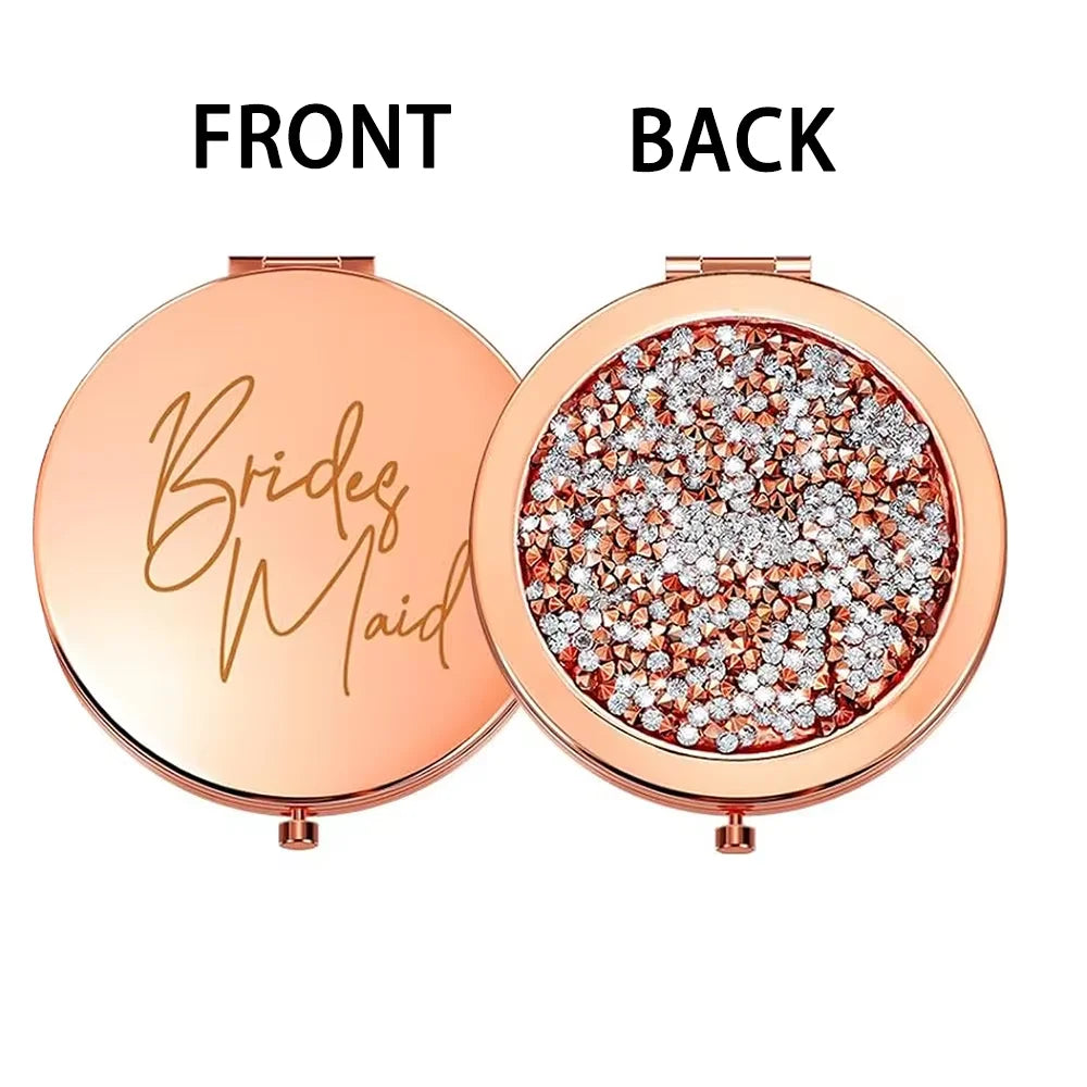 Bridesmaid Compact Mirror | Wedding Bridal Party Gift Bridal Compact Mirror Peaceful Pleasures Health and Wellness bridesmaid