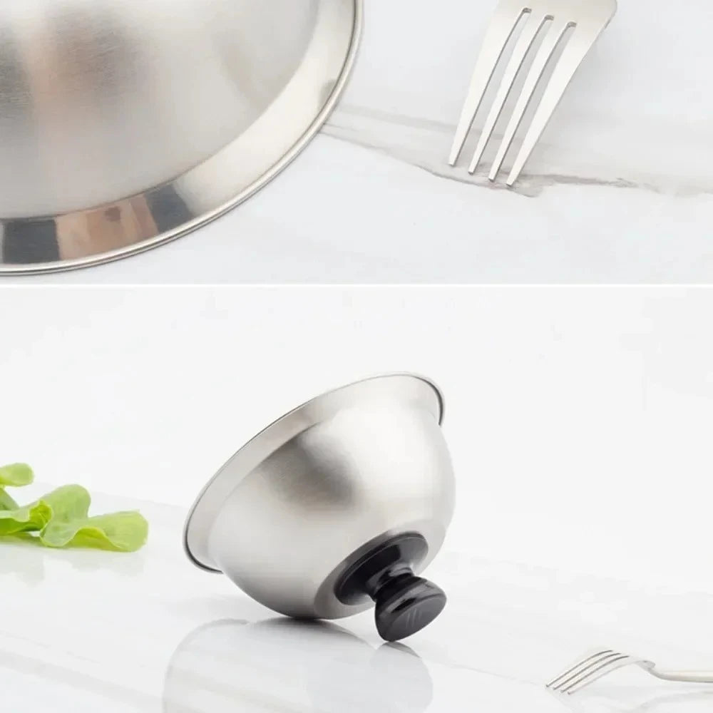 Stainless Steel Round Cheese Melting Dome Lid Cover for Frying Pan Barbecue Burgers Sandwiches Steak Cookware Peaceful Pleasures Health and Wellness