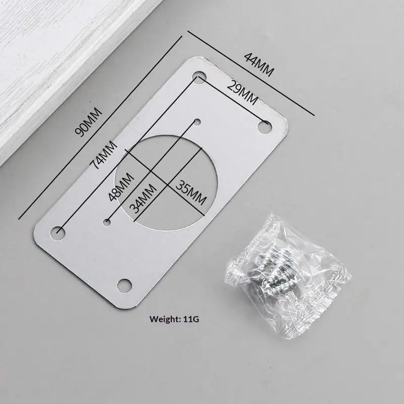 New Cabinet Hinge Repair Plate Kit For Home Kitchen Cabinets Furniture With Holes Stainless Steel Door Hinge Mounting Plate Peaceful Pleasures Health and Wellness