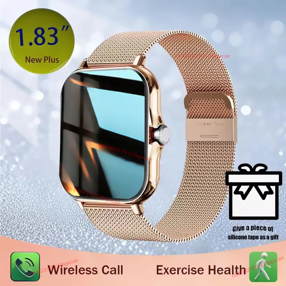 Sports Smartwatch 2026 Color Screen Bluetooth Calls Monitoring Men Smart Watch Connect Phone Women Fitness Calories Alarm Clock Peaceful Pleasures Health and Wellness Gold Milan