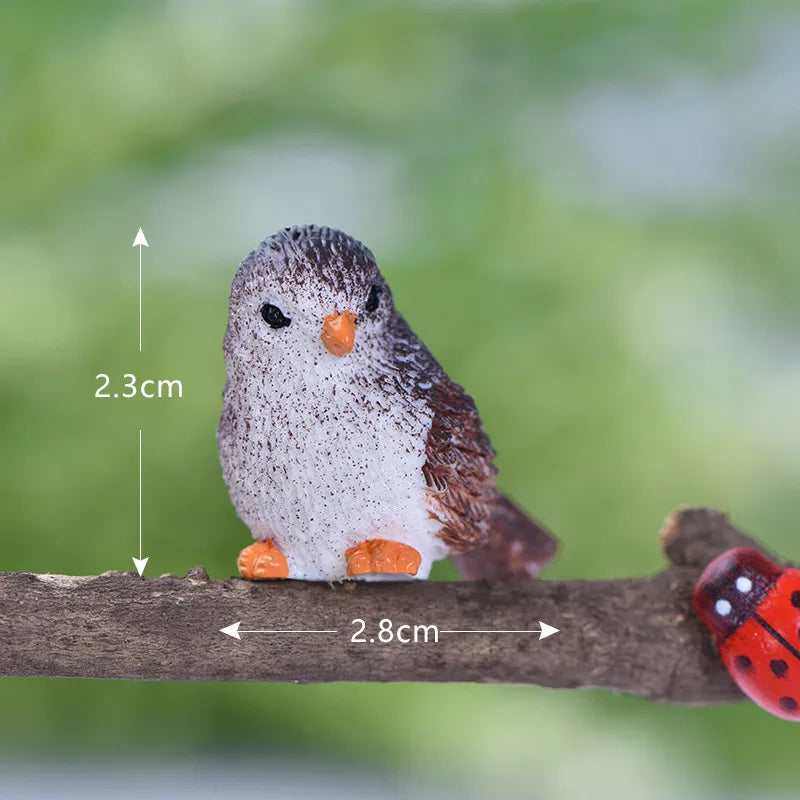 1pcs Miniature Bird Figurines, Mock Animal Toy Mini Cute Pet ModelFor Fairy Garden, Moss Micro Landscape Home Accessories Fairy Peaceful Pleasures Health and Wellness 06