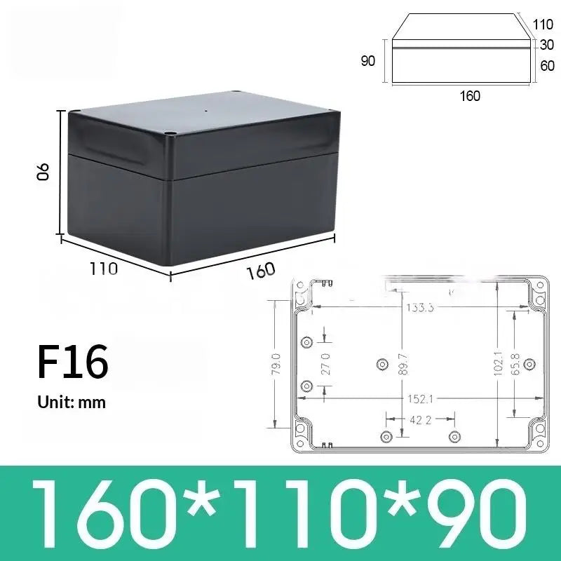 New 1/3Pcs Plastic Electronic Project Instrument Case IP65 Waterproof Black Junction Box Outdoor Container Power Enclosure Tools Peaceful Pleasures Health and Wellness 160x110x90mm 3pcs