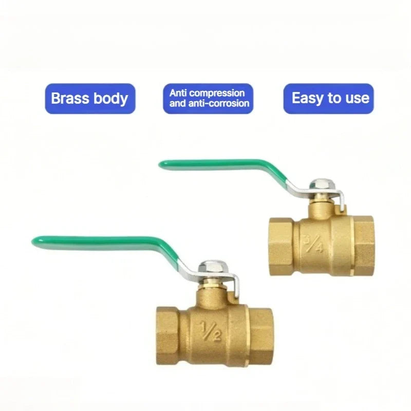 Brass Mini Ball Valve 1/2" 3/4" 1" BSP – Water Gas Oil Shut Off