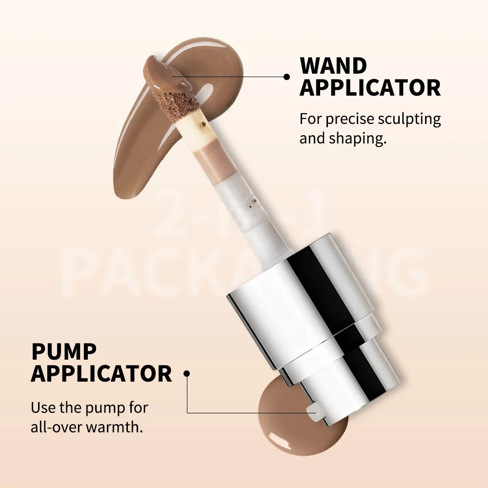 Lakerain Contouring Shaping Serum Long Lasting Nature Bronzing Foundation Deep Moisturizing Brighten Facial Contouring Concealer Peaceful Pleasures Health and Wellness