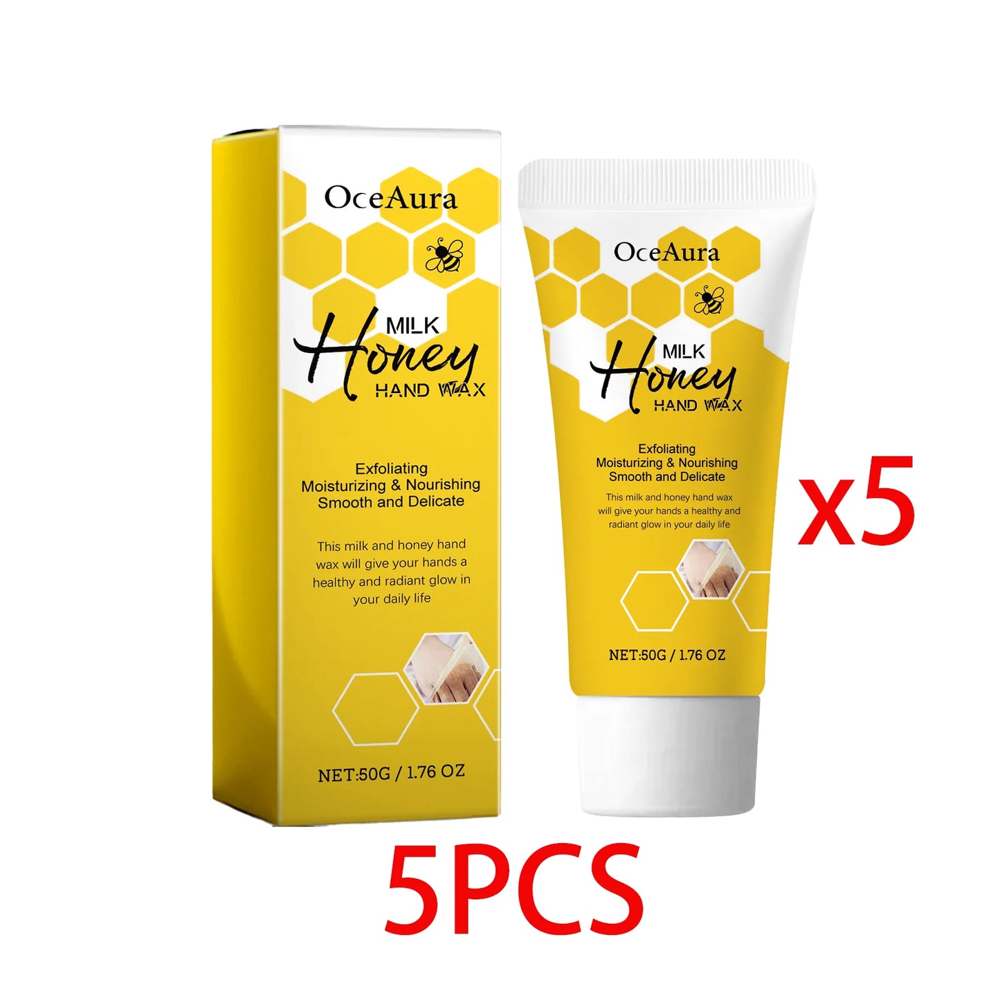 OceAura Milk & Honey Peel-Off Hand Mask | Deep Moisture 50g