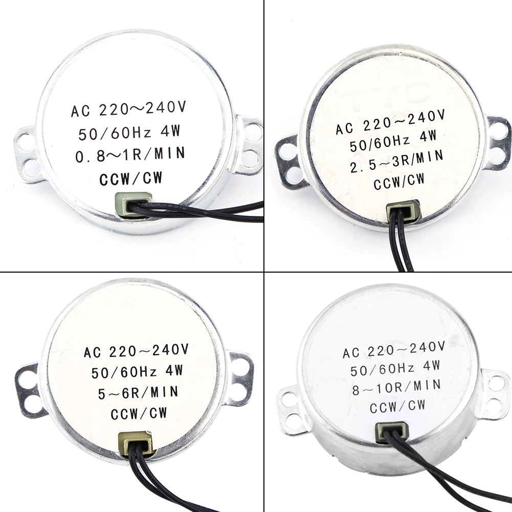 AC 220-240V 4W 50 60Hz Synchronous Motor Geared CW CCW