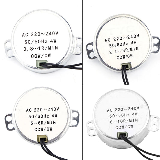 AC 220-240V 4W 50 60Hz Synchronous Motor Geared CW CCW Peaceful Pleasures Health and Wellness