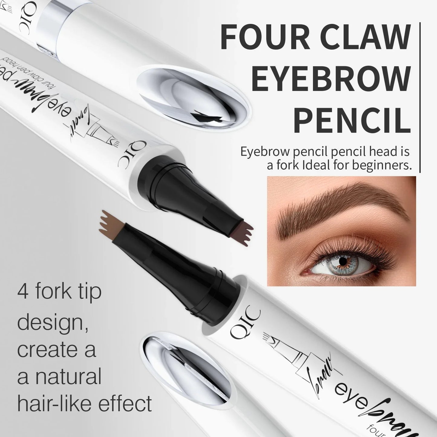 QIC 4-Tip Waterproof Microblading Eyebrow Pen | 4 Colors