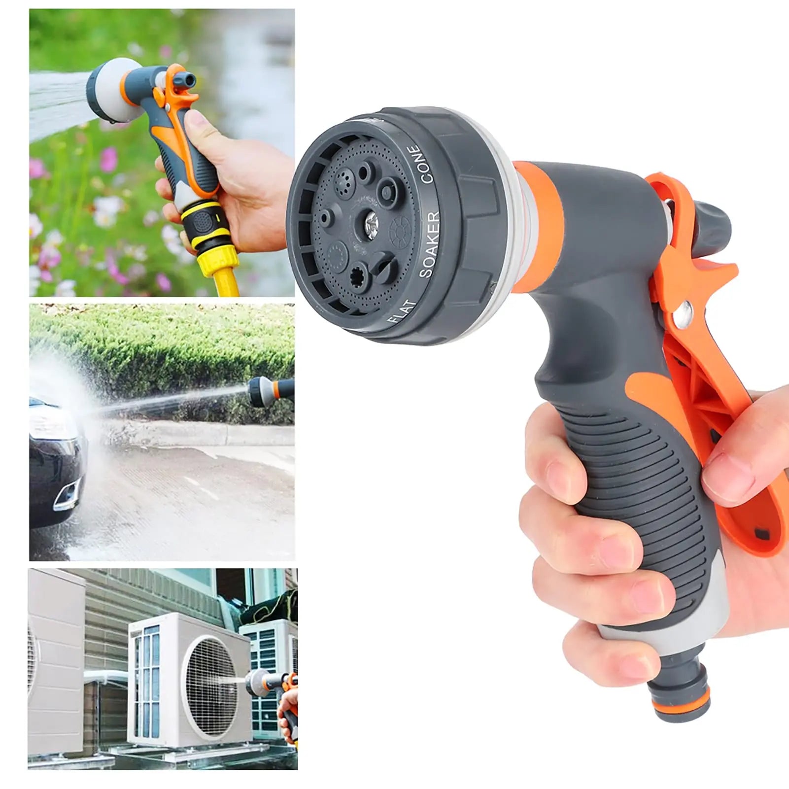 Garden Washing Cleaner High Power Pressure Car Adjustable Garden Hose Car Wash Water Gun and Hose Nozzle Washer Water Spray Gun Peaceful Pleasures Health and Wellness