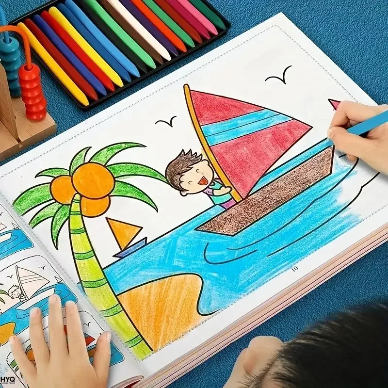 46-Page Kids Drawing Painting Coloring Book Educational Art Supplies