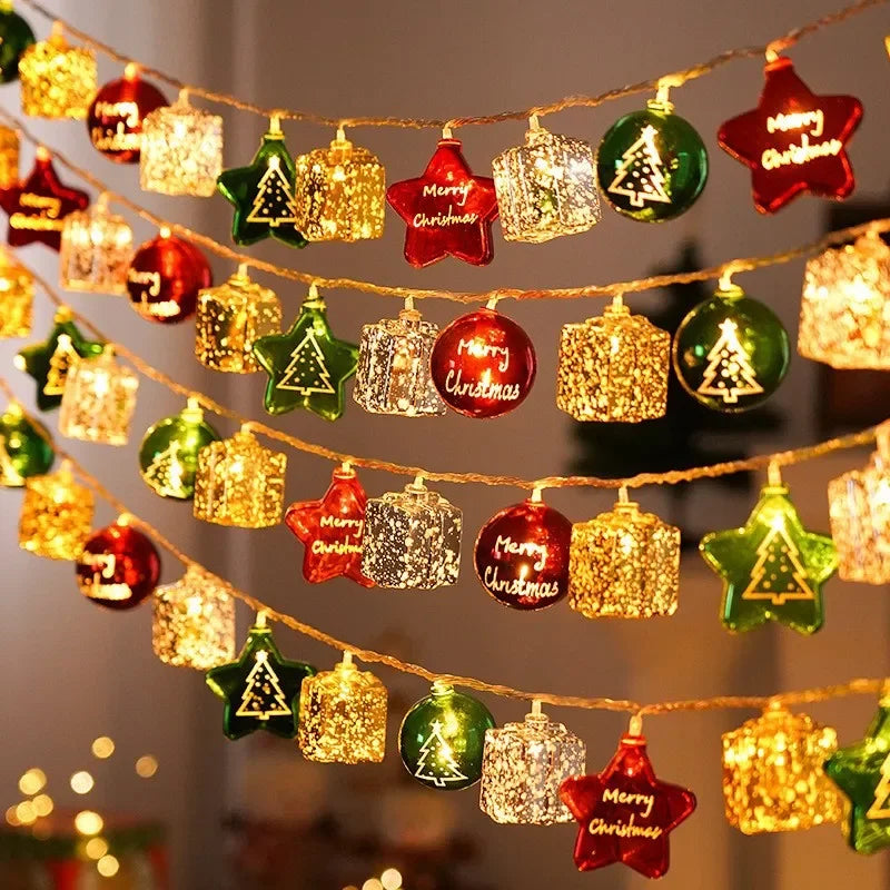 Christmas LED Star String Lights – Battery Operated 1-4 Pack