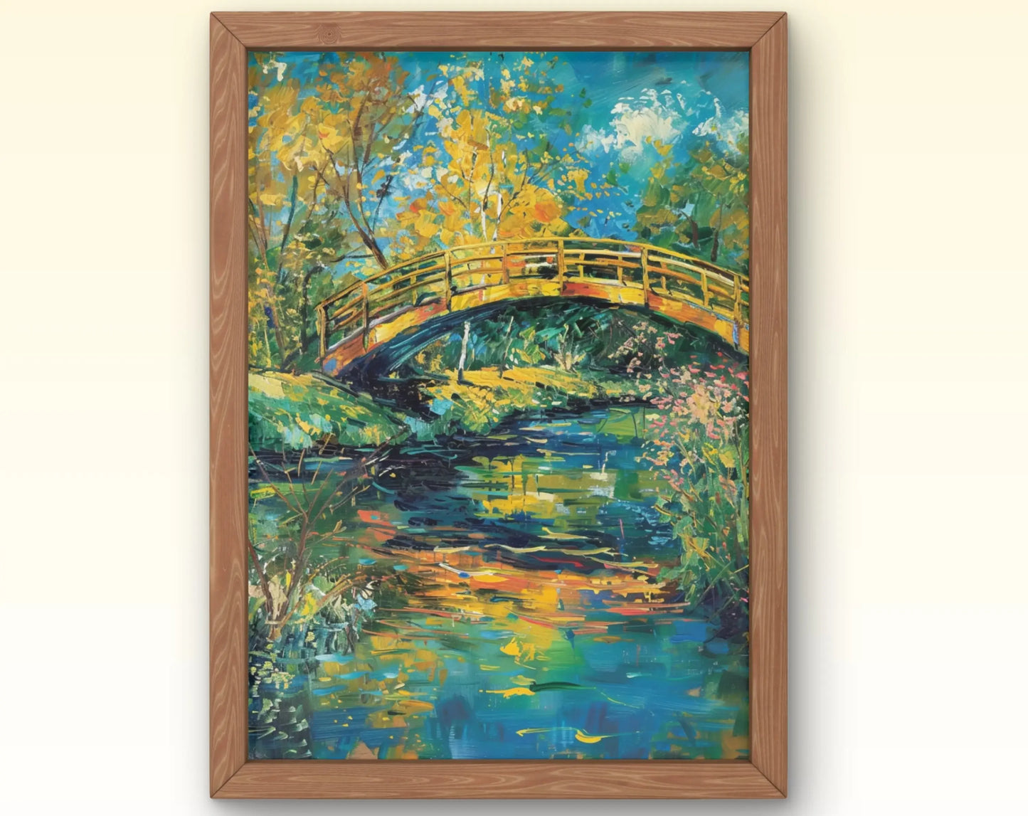European Rural Scenery Floral Canvas Wall Art | Unframed Print