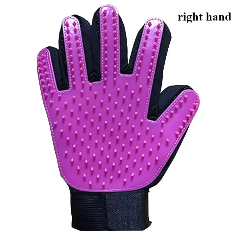 Pet Grooming Gloves for Dogs & Cats – 2-in-1 Deshedding Mitt