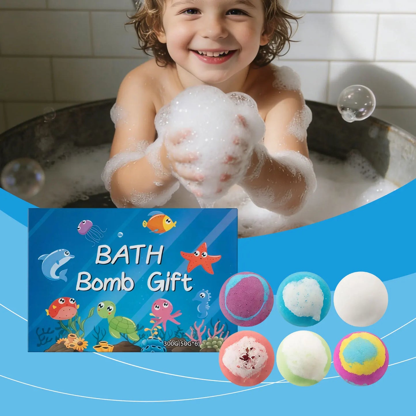 Bath Bombs with Hidden Toys – 6-Pack Fizzy Surprise Gift Set