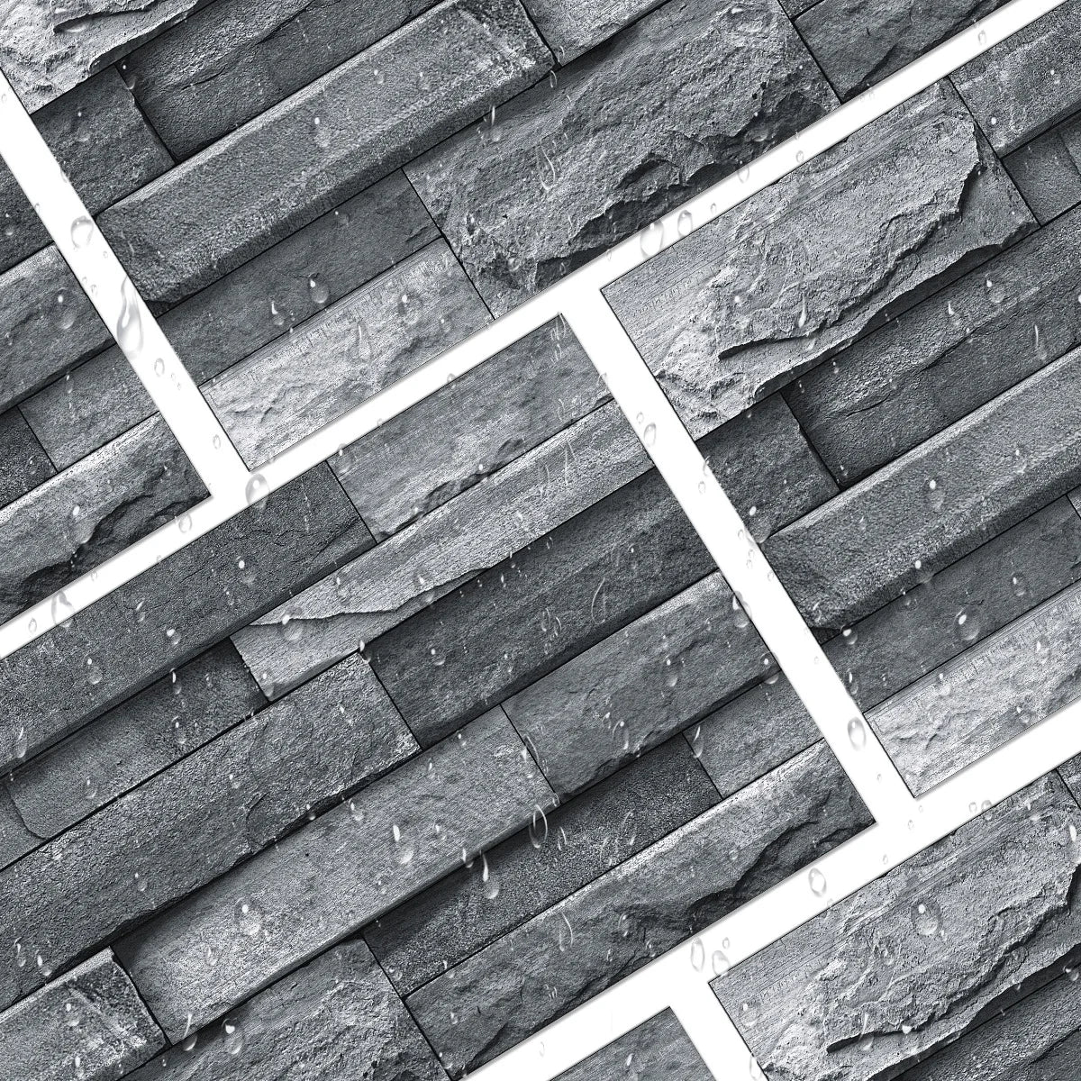 New stone-patterned crystal self-adhesive wall film for kitchen and bathroom, waterproof and moisture-proof wallpaper Peaceful Pleasures Health and Wellness