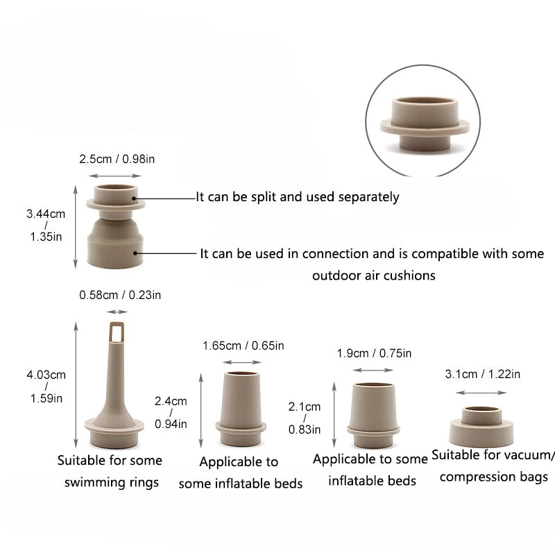 Outdoor Camping Air Pump Convenient Compact High-power Air Extraction Pump Lighting Multi-functional Air Pump Cylinder Peaceful Pleasures Health and Wellness