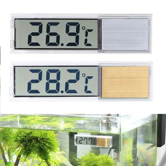 3D Digital Electronic Aquarium Fish Tank Thermometer Temp Meter Plastic Metal Gold Silver New Arrival Peaceful Pleasures Health and Wellness