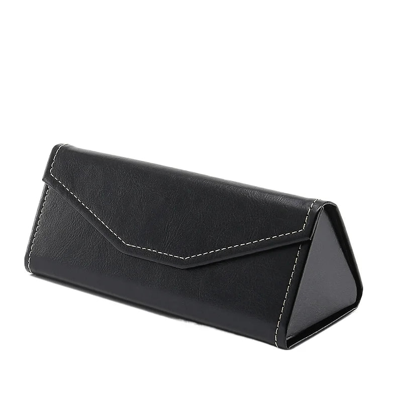 Triangle Folding Glasses Case | Plaid Snakeskin Sunglasses Box