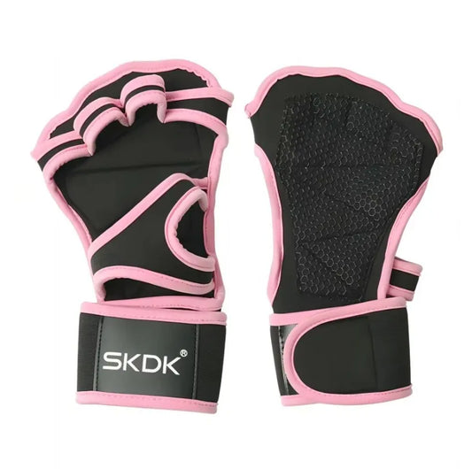 (1 Pair) Weightlifting Gloves Diving Cloth Sports Gloves Gloves Palm Gloves Wrist Gloves Silicone Non-Slip Hand Protectors Peaceful Pleasures Health and Wellness pink M