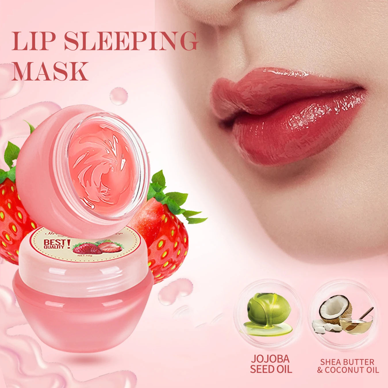 Sleeping lip mask gift box 10g×6PCS lip balm set moisturizes lips, smoothes, and is a universal in the morning and evening Peaceful Pleasures Health and Wellness