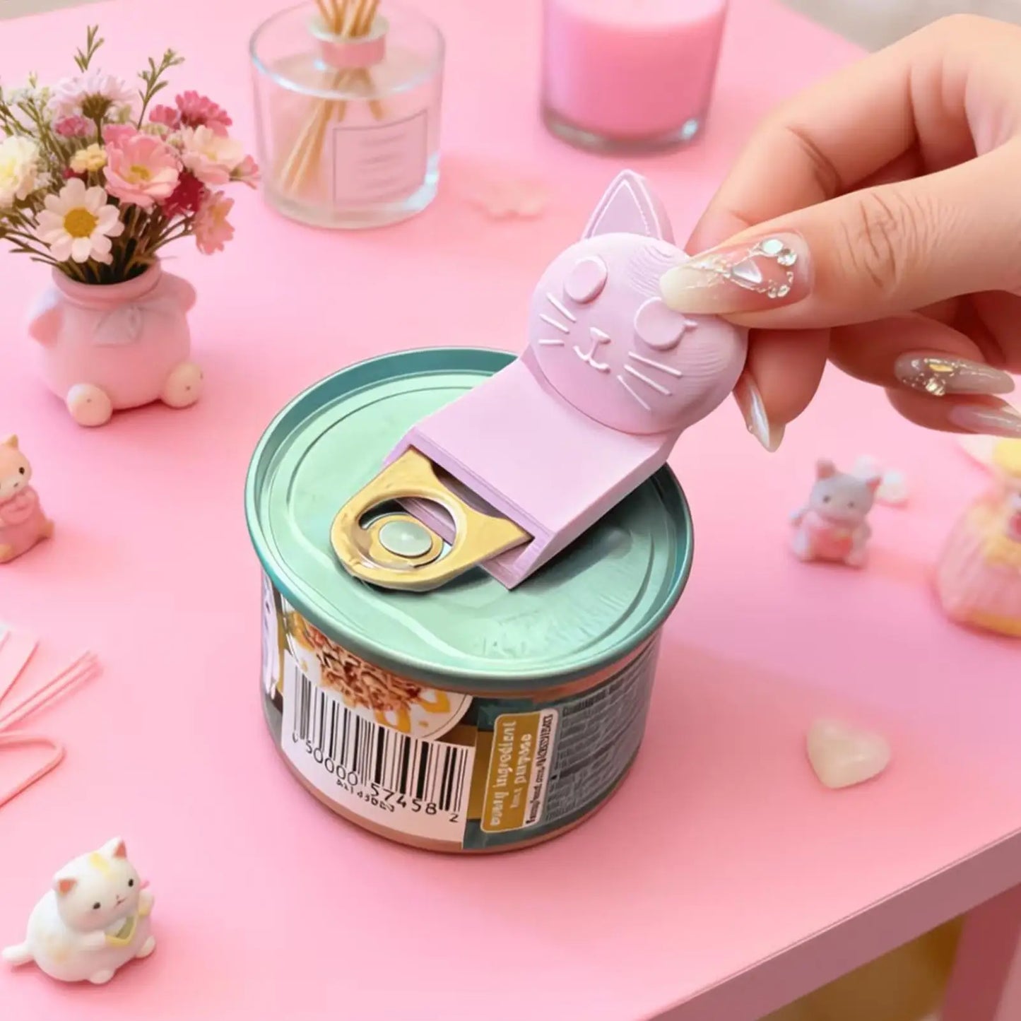 3D Cat Shape Manual Can Opener – Cute Multi-Purpose Kitchen Tool Manual Can Opener Peaceful Pleasures Health and Wellness