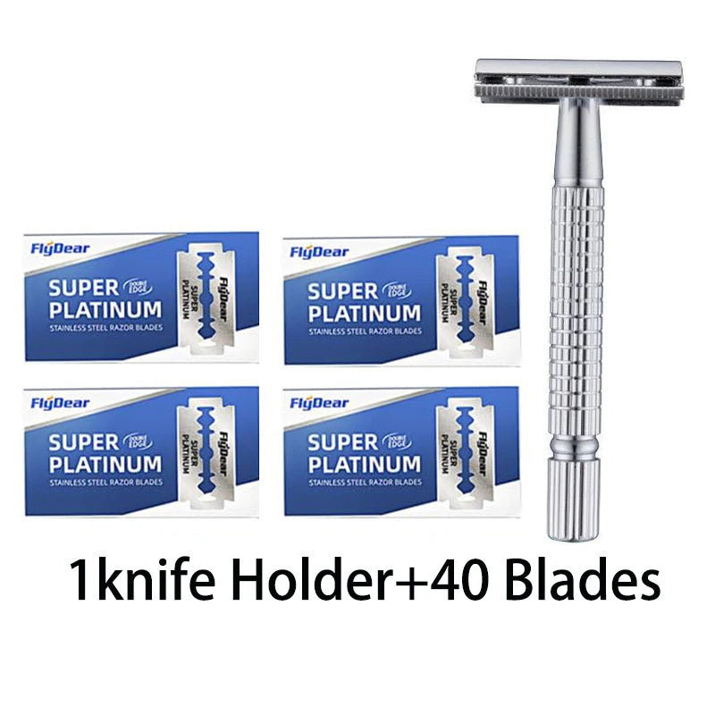 Men's Stainless Steel Double-Blade Safety Razor | Classic Manual