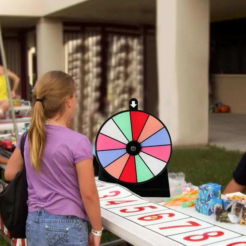 Acrylic Prize Wheel DIY Interactive Spin Wheel with Board Eraser and Pen Erasable Tabletop Roulette Spinner for Carnival Party Peaceful Pleasures Health and Wellness