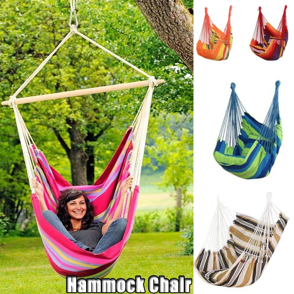 Hanging Hammock Swing Chair – 120KG Cotton Blend Indoor Outdoor