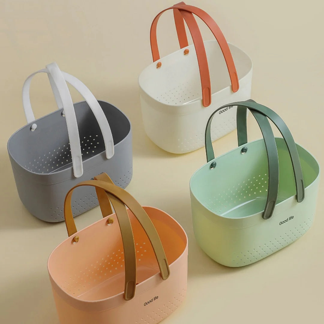 Portable Shower Caddy Basket with Handles | Plastic Storage Tote