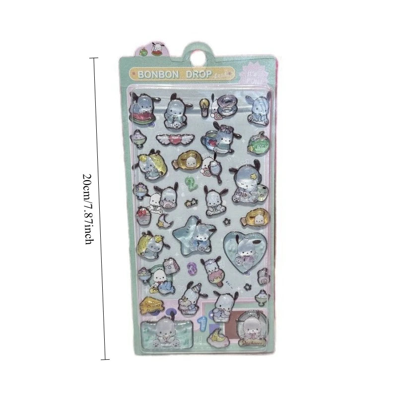 3D Cartoon Relief Stickers for Phone, Laptop, Diary & Notebook