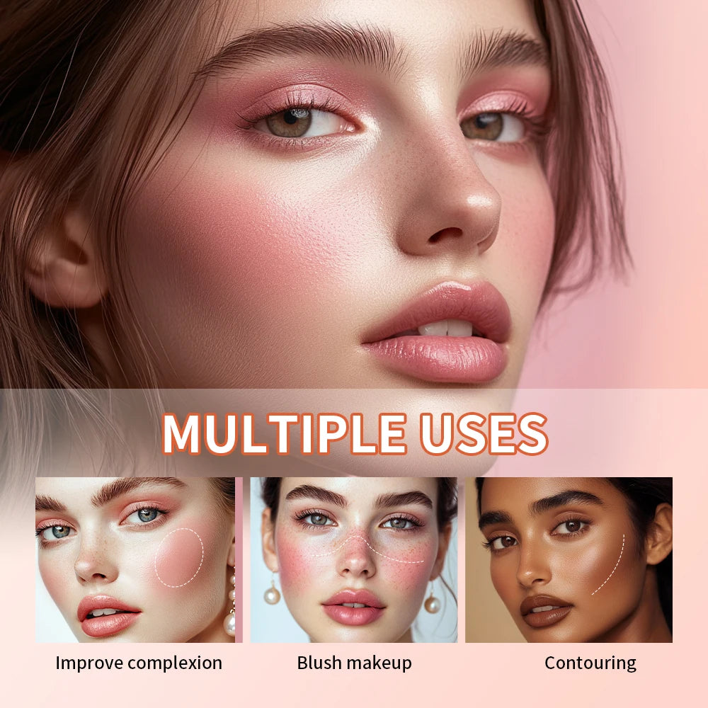 Lakerain 8-Color Cream Highlighter Palette – Blush & Contour