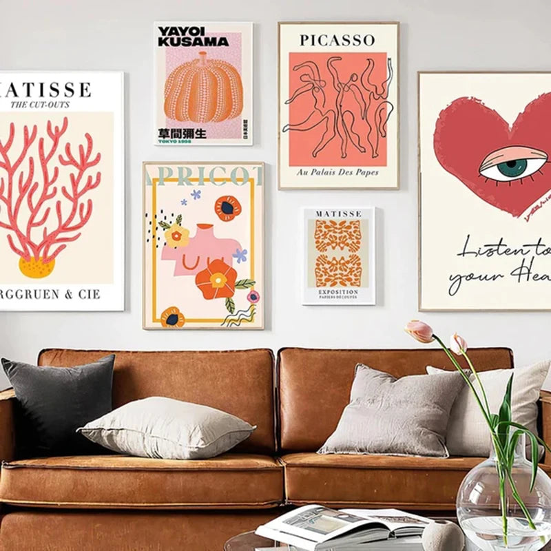 Picasso Matisse Abstract Wall Art Canvas Painting Nordic Color Block Aesthetics Posters and Prints Living Room Decor Pictures Peaceful Pleasures Health and Wellness