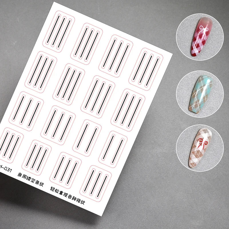 1 Sheet Transparent French Manicure Guide Stickers Strong Adhesive Nail Art Decals French Manicure DIY Stencil 3D Styling Tools Peaceful Pleasures Health and Wellness