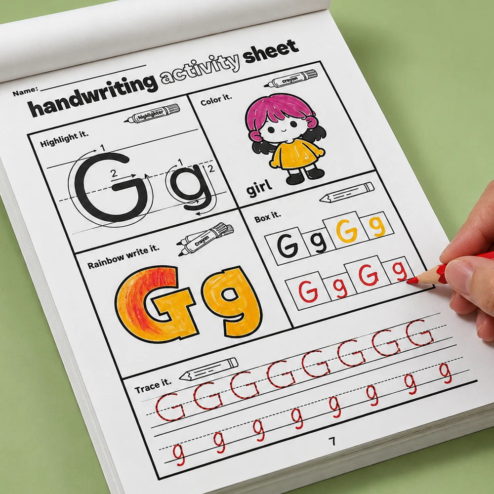 32-Page Kids Alphabet Tracing Workbook A-z Multi-skill Handwriting