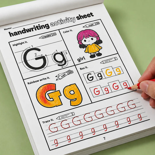 32-Page Kids Alphabet Tracing Workbook A-z Multi-skill Handwriting Peaceful Pleasures Health and Wellness