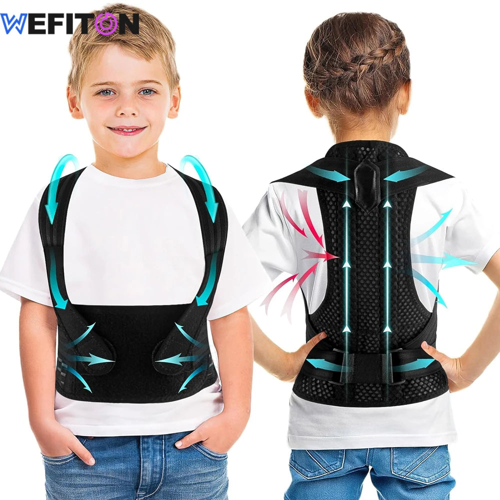 WEFITON Kids Posture Corrector – Adjustable Teen Back Brace Posture Corrector Brace Peaceful Pleasures Health and Wellness