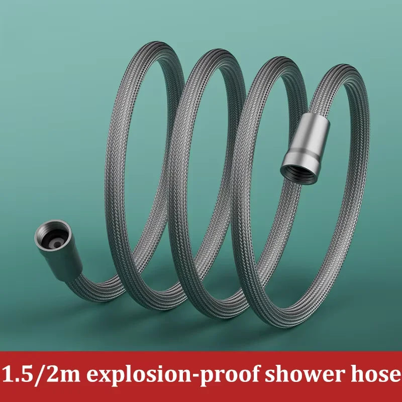 Braided Nylon Shower Hose – Universal 4-Point Hot & Cold Pipe