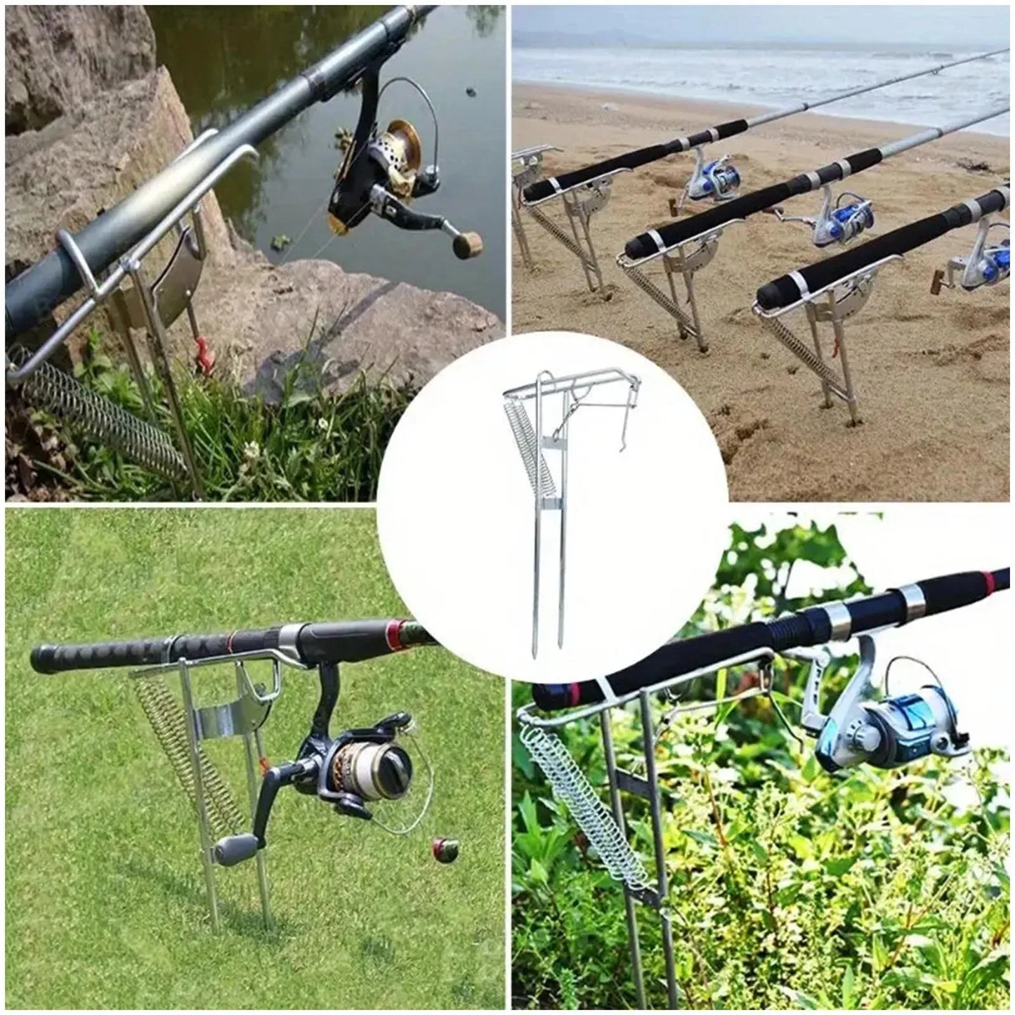 Automatic Spring Fishing Rod Holder Easy to Assemble and Dismantle Rod Holders Suitable for All Types of Fishing Rods Peaceful Pleasures Health and Wellness