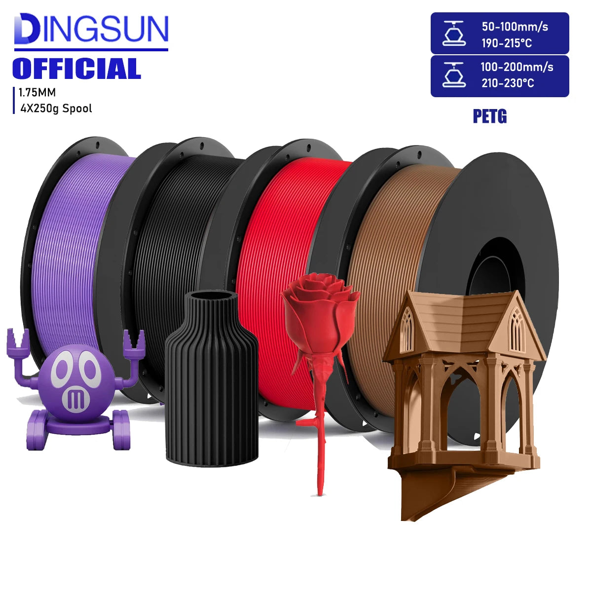 3D Maliang PETG Filament 1.75mm | ±0.02mm | 250g–1KG Spool