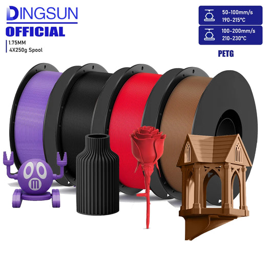 3D Maliang PETG Filament 1.75mm | ±0.02mm | 250g–1KG Spool 3D Printer Filament Peaceful Pleasures Health and Wellness 4 Color set