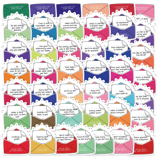 50-Piece Doodle Sticker Journal Phone Laptop Water Bottle Decoration Peaceful Pleasures Health and Wellness