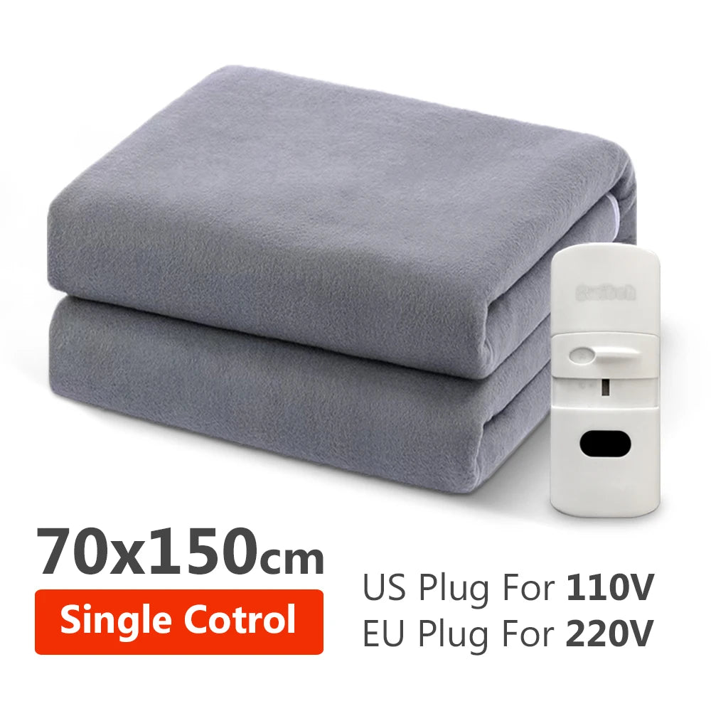 220V Electric Blanket Thicker Heater 70x150cm Thermal Mattres Heated Bed Warmer Electric Blanket Timer Heated Pad for Winter Pad Peaceful Pleasures Health and Wellness B S