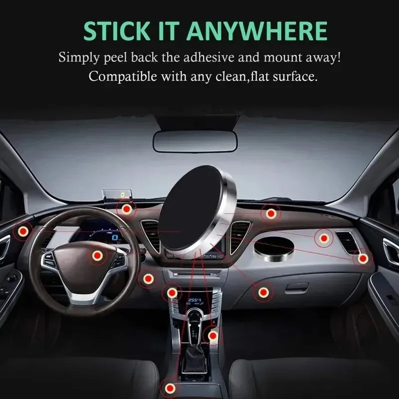 Magnetic Car Phone Holder | Strong Dashboard Mount, Universal Fit