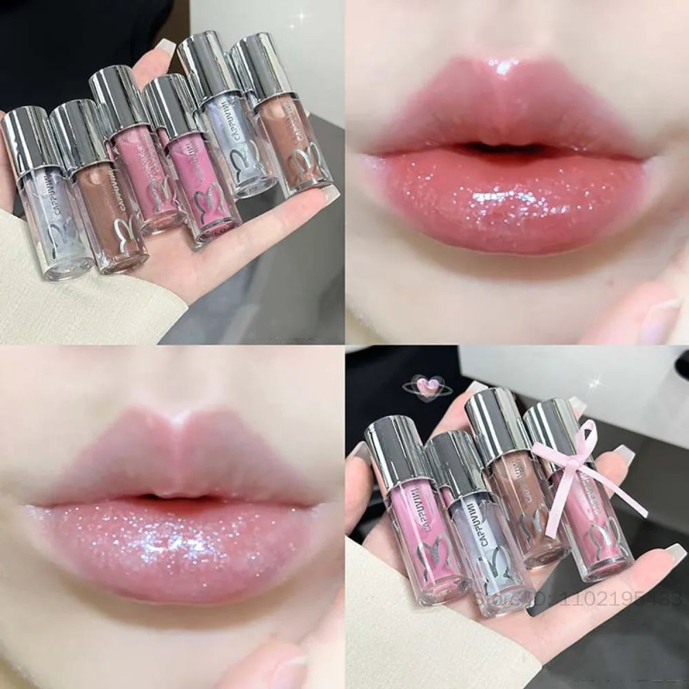 Cappuvini Shimmer Lip Gloss – Moisturizing Plumping Jelly Glitter