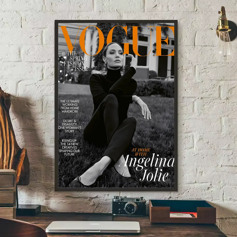 Angelina Jolie HD Poster – Waterproof PVC Wall Art Decor Wall Art Poster Peaceful Pleasures Health and Wellness z18 50X70cmNoframe