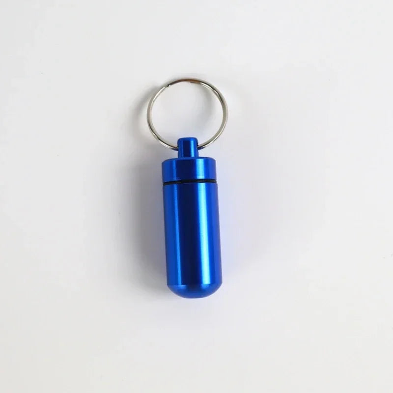 Mini Portable Pill Box Waterproof Aluminum Cases Tablets Bottle Medicine Vitamin Pillboxs Fish Oils Container Organizer Storage Peaceful Pleasures Health and Wellness NO.3