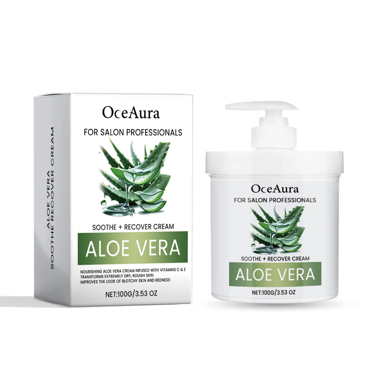 OceAura Whitening & Anti-Aging Face Cream 100g | Aloe Moisturizer
