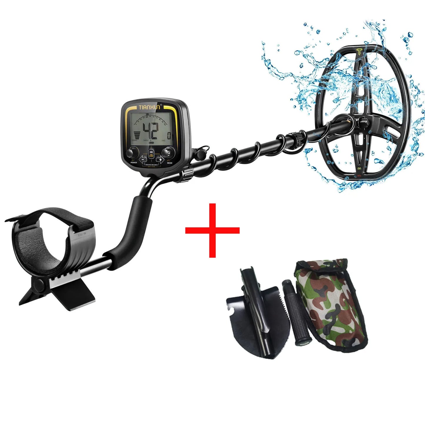 Professional TX-850 Gold Metal Detector High Performance Underground Treasure Super Stable Modes New Hunter LCD Screen Display Peaceful Pleasures Health and Wellness With sand shovel